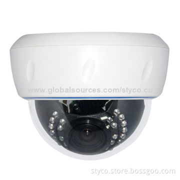 Megapixel IP Dome Camera with Dual Stream Encoding H.264 Compression, Support ONVIF Version 2.2